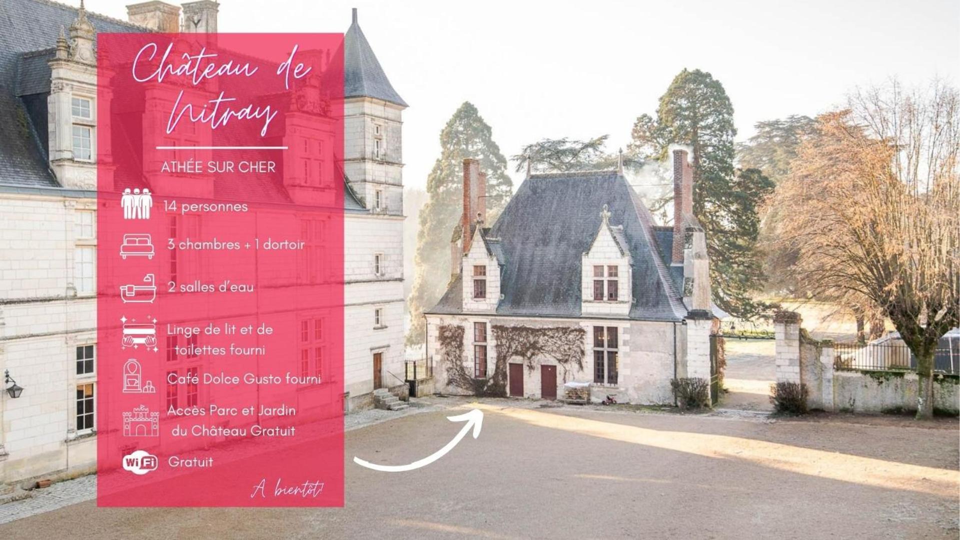 16Th Century Hunting Lodge - Chateau De Nitray Athée-sur-Cher Екстериор снимка